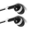 LowCostEarbuds.com Bulk Wholesale Pack of 100 in-Ear Earbuds/Earphones (3.5mm Plug) - Black/White - Great for Schools, Libraries, Hospitals, Kids etc. view 4