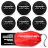 PowerNet 3.2" 6 Pack Weighted Training Balls for Hitting Batting, Build Strength & Muscle, Improve Technique, Training Equipment for Throwing, Softball Size (20 oz - Black) view 1