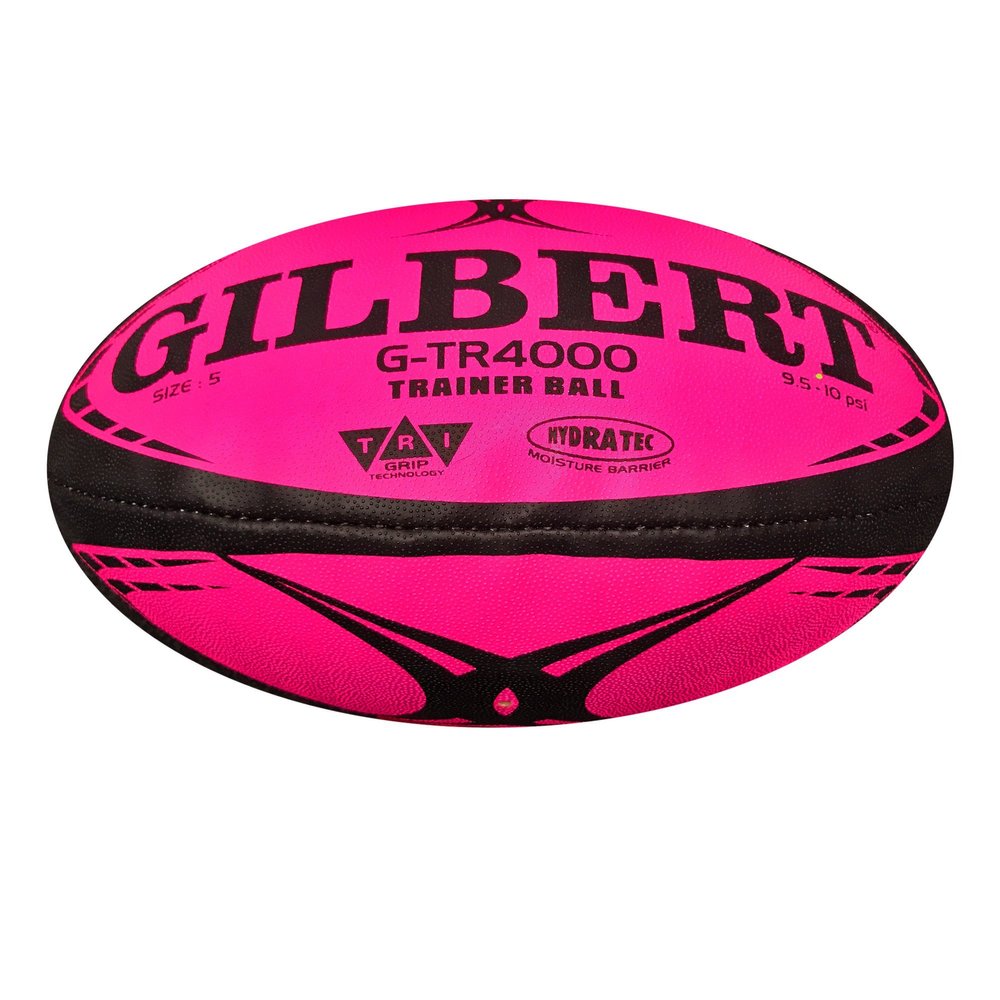Gilbert G-TR4000 Rugby Training Ball - Fluoro Pink, Size 5