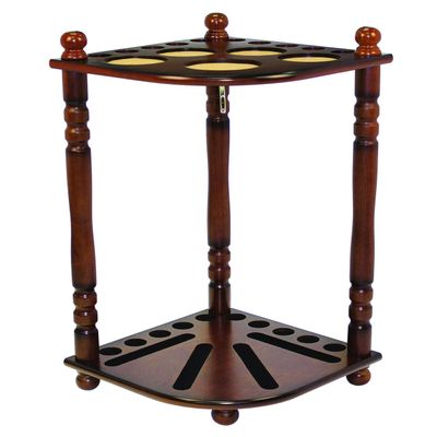 RAM Gameroom Products Floor Pool Cue Rack, Chestnut Finish