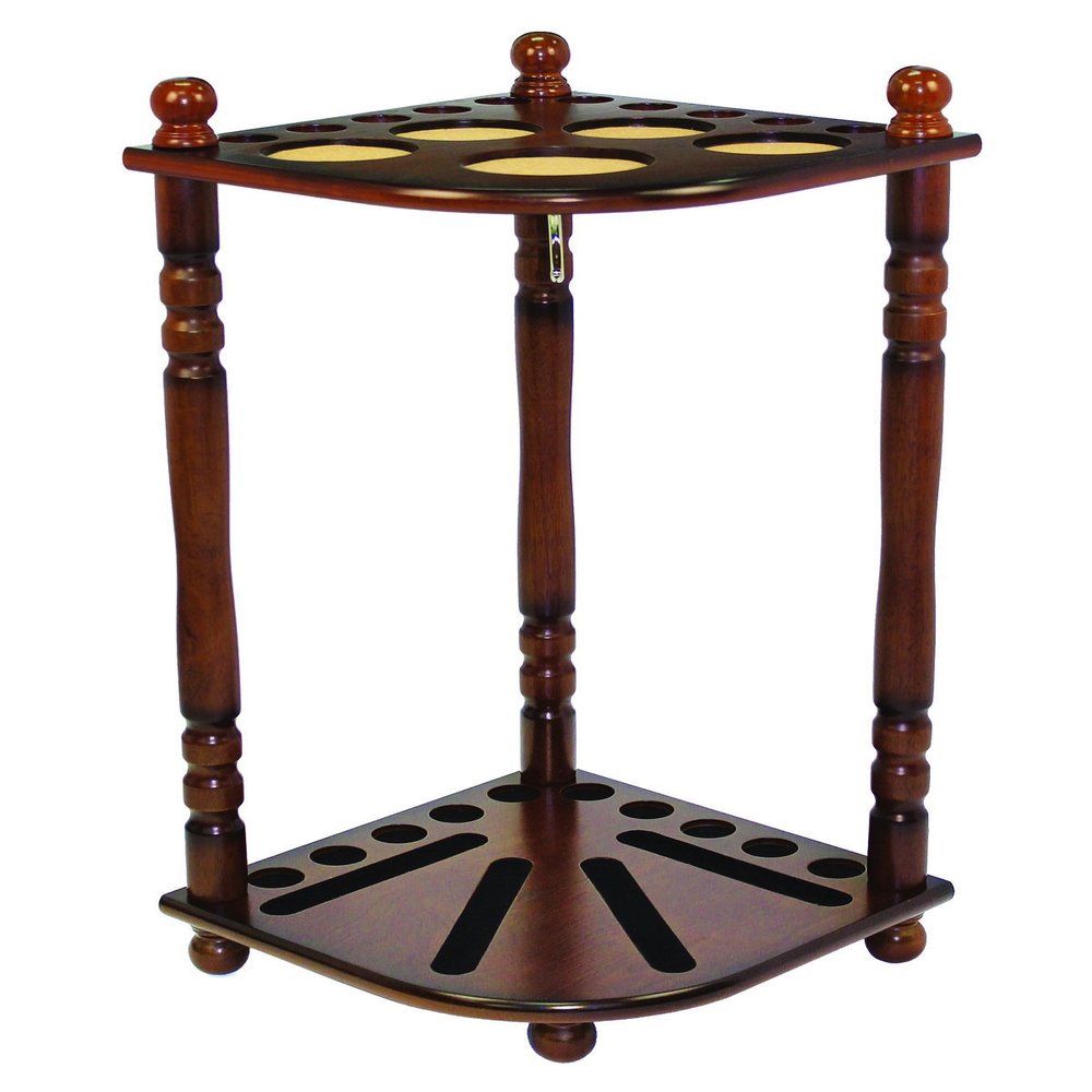 RAM Gameroom Products Floor Pool Cue Rack, Chestnut Finish