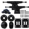 TGM 5.0 Black/Black Skateboard Trucks + 52mm Black Wheels Combo view 1