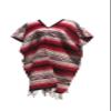Sharpshooter Clint Eastwood Western Black Cowboy Hat & Red Poncho Set (Poncho Only) view 1