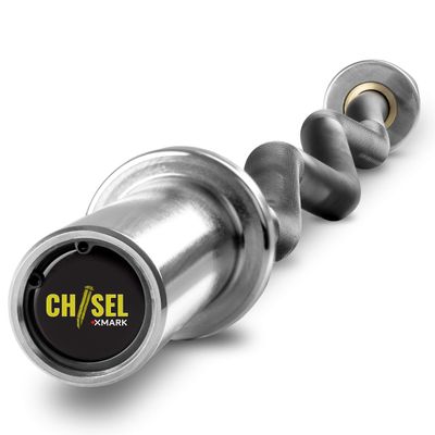 CHISEL Olympic EZ Curl Barbell  47 EZ Curl Bar with Needle Bearings, 400 lb Capacity, 2-Inch Curl Bar for Biceps, Triceps & Preacher Curls
