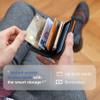 GON -DESIGNS- Aluminum card holder with metal lock, RFID protection against fraud and demagnetization, compact wallet, Smart Case OSLO model (Aluminum Orange) view 4