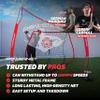 PowerNet Baseball & Softball Practice Net 7x7 FT, Outdoor Baseball Training Equipment for Pitching & Batting Practice (Red Net) view 2