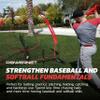 PowerNet Baseball & Softball Practice Net 7x7 FT, Outdoor Baseball Training Equipment for Pitching & Batting Practice (Red Net) view 4