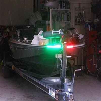 Green Blob Outdoors LED Red & Green Navigation Boat Bow light Strips Kit Rub Rail Waterproof for Bass Boats, Pontoon, Wave Runners, Kayaks, Ski Boats