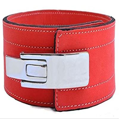 Quest Powerlifting Belt with Lever Buckle (Warm Red/Dark Peach) - 10mm Weightlifting Strongman (Warm Red/Dark Peach, 41-49 Inch Waist(XXL))