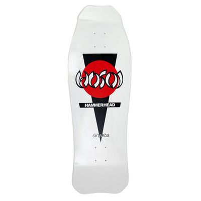 Hosoi Skateboards O.G. Hammerhead Skateboard Deck, White, 10.5 x 31-Inch