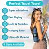 Youphoria Microfiber Travel Towel Fast Drying Lightweight - Quick Dry Towel for Camping, Beach, Backpacking, Hiking, & Sport view 2