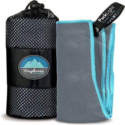 Youphoria Microfiber Travel Towel Fast Drying Lightweight - Quick Dry Towel for Camping, Beach, Backpacking, Hiking, & Sport