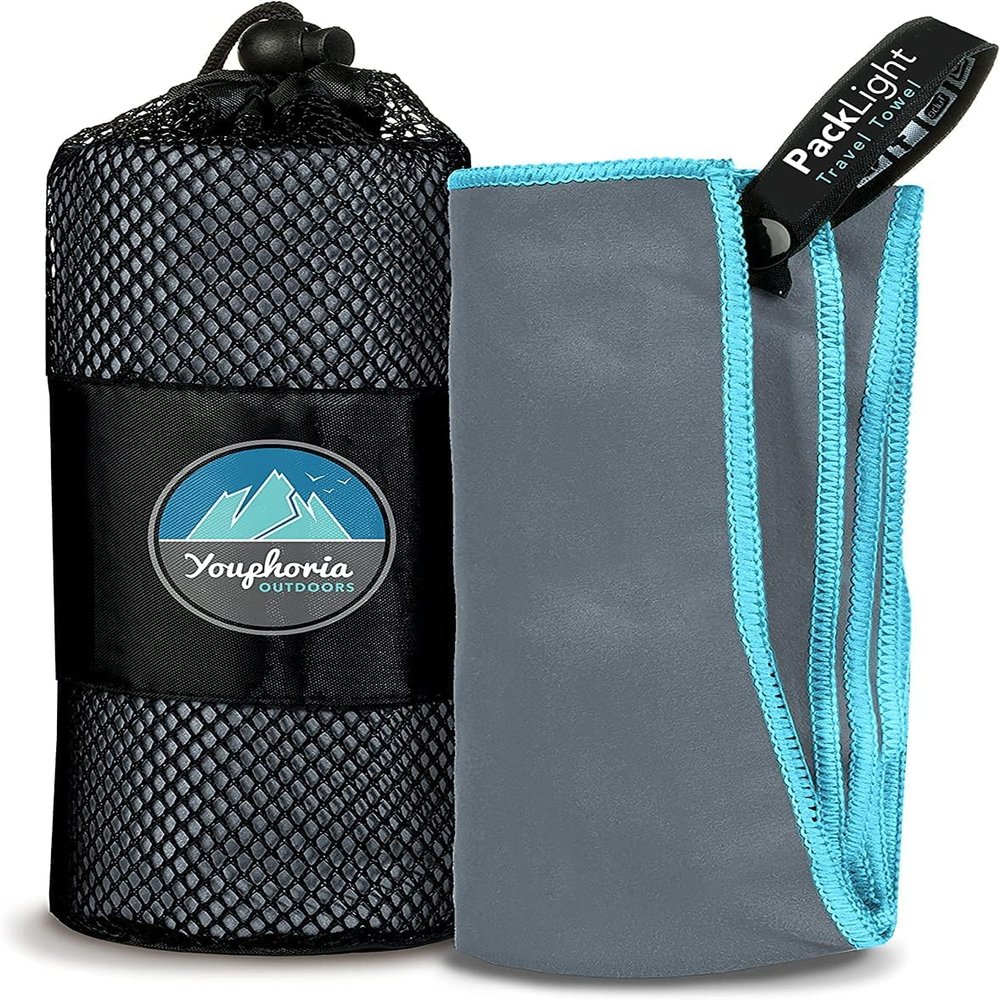 Youphoria Microfiber Travel Towel Fast Drying Lightweight - Quick Dry Towel for Camping, Beach, Backpacking, Hiking, & Sport