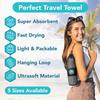 Youphoria Microfiber Travel Towel Fast Drying Lightweight - Quick Dry Towel for Camping, Beach, Backpacking, Hiking, & Sport view 2