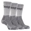 3 pairs Men's Jeep Terrain walking hiking Cushioned Boot Socks Grey 7-12 us view 1