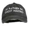 e4Hats.com Ghost Hunting Embroidered Washed Cap - Black OSFM view 1