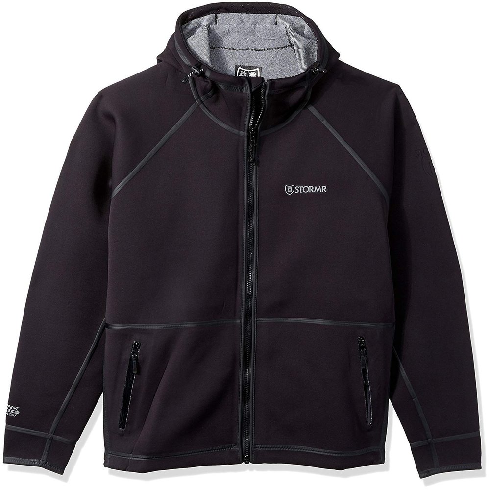 STORMR Men's Standard Typhoon Neoprene Waterproof Windproof Warm Comfortable Maneuverable Foul Weather Jacket, Black, 3X-Large