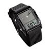 FANMIS Men's Waterproof Rectangle Dial Analog Digital Wrist Watch with Five LED Backlight Color Black view 1
