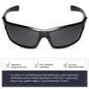 Nitrogen Polarized Wrap Around Sport Sunglasses for Men Women UV400 Driving Fishing Running Sun Glasses view 3