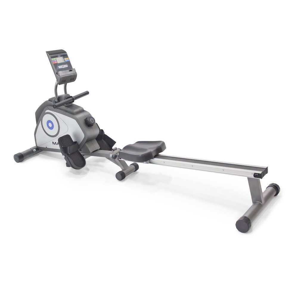 Marcy Foldable 8-Level Magnetic Resistance Rowing Machine with Transport Wheels NS-40503RW,Grey