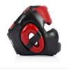 Fairtex HG13 Genuine Leather Boxing Headgear - MMA & Muay Thai Protection with Adjustable Straps and Multi-Layered Shock Absorption - Ideal for Boxing, Sparring, and Martial Arts(Black/Red/Medium) view 3