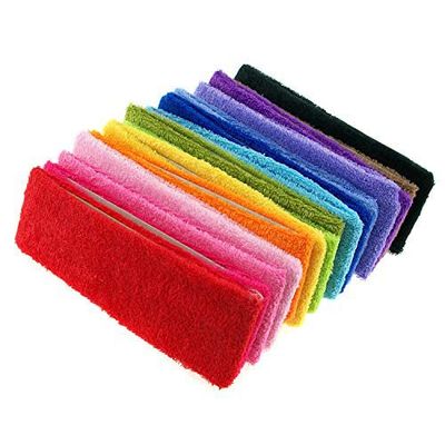 Fashionable Cotton Stretchy Headbands Sweatbands - 15pcs Mixed Colors for Gym, Workout, Yoga, Dance, Exercise & Fitness