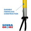 Scuba Choice 5' (Two-Piece) Fiberglass Travel Pole Spear, 3 Speartip Set (12" Paralyzer, Single Barb & Lionfish Tip) w/Black Hawaiian Sling & Carry Bag, Ice Spearfishing & Underwater Hunting Gear view 3