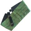 Christmas Cummerbund Sets: Includes Bow Tie & Hanky (Green & Gold Leaf) view 2