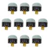 Premium Soft Tip Brass Screw On Pool Cue Tips - Set of 10! view 1