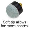 Premium Soft Tip Brass Screw On Pool Cue Tips - Set of 10! view 3