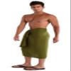 1 World Sarong Mens Light Green Olive Sarong view 2