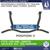 Ceiling Mount Pull Up Bar with Reversible Risers for 16 and 24 Inch Joists with Optimum Grip Spacing by Ultimate Body Press view 3