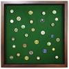Eureka Golf Products Golf Ball Marker Display Case w/ Acrylic Cover | Holds 100 Pegged or Non Pegged (Flat) Ball Markers | Cherry Finish | Wall Mounted Wooden Case | Measures 15.5" W X 16.5" H view 1