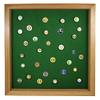 Eureka Golf Products Golf Ball Marker Display Case w/ Acrylic Cover | Holds 100 Pegged or Non Pegged (Flat) Ball Markers | Oak Finish | Wall Mounted Wooden Case | Measures 15.5" W X 16.5" H view 1