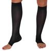Maternity Compression Stockings - Open-Toe - Graduated Compression Knee High Stockings (Small, Black) view 1