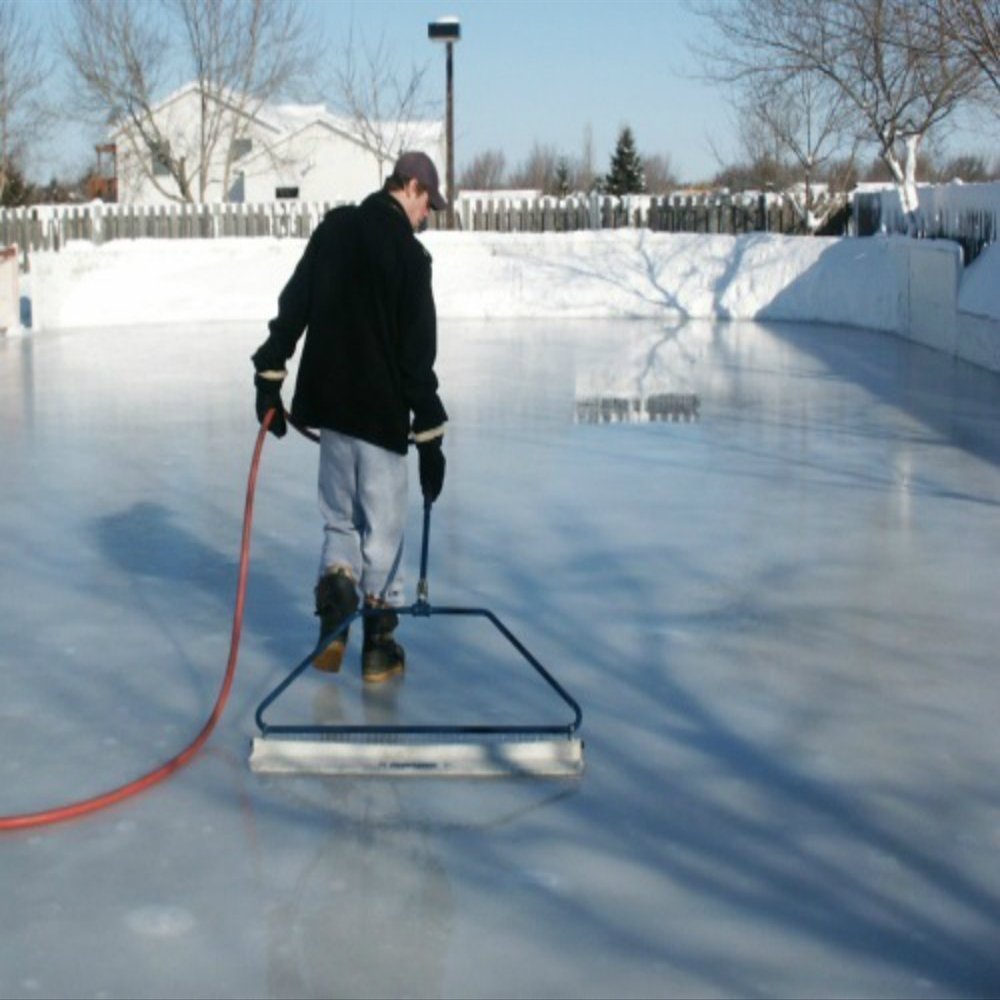 NiceIce 32-Inch Ice Rink Resurfacer  Portable Ice Rink Groomer for Backyard Rinks  Galvanized Steel Mini Zamboni for Smooth Skating