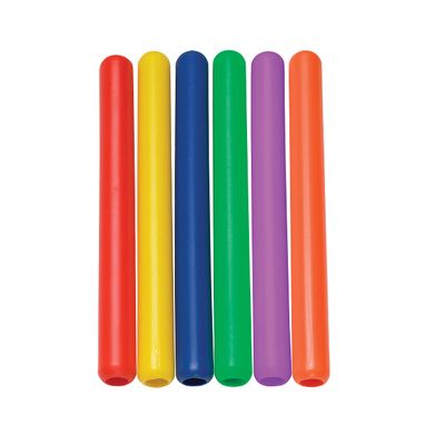 Sportime Beginner Relay Batons, 11-1/2 Inches, Assorted Colors, Set of 6 - 1478836