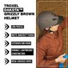 Troxel Dakota Trail Horse Riding Helmet, Low-Profile Light Adjustable Design, Safety Horseback Riding Gear, Medium (7 - 7-1/4), Grizzly Brown view 2
