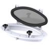 SEAFLO 16.1" x 8.6" Elliptical Oval Porthole Portlight Window - ABS Plastic & Tempered Glass, White, for Boat, Yacht, and Marine Applications view 1