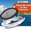 SEAFLO 16.1" x 8.6" Elliptical Oval Porthole Portlight Window - ABS Plastic & Tempered Glass, White, for Boat, Yacht, and Marine Applications view 3