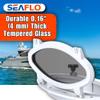 SEAFLO 16.1" x 8.6" Elliptical Oval Porthole Portlight Window - ABS Plastic & Tempered Glass, White, for Boat, Yacht, and Marine Applications view 4