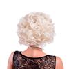 GNIMEGIL 12 inch Short Blonde Curly Wigs for Women Big Wavy 80s Flip Wigs Cosplay Costume Party Halloween Synthetic Yellow Blonde Hair Natural Mommy Wig with Weaving Cap view 4