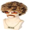 Topcosplay Men Wigs 70s 80s Disco Hippies Afro Wig Short Curly Male Wigs Blonde Mixed Brown Halloween Costume Wig view 1