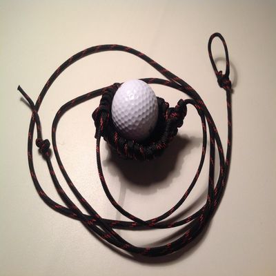 David the Shepherd Paracord Shepherd Sling (Old-Fashioned Slingshot) Handmade (Thin Red Line Paracord)