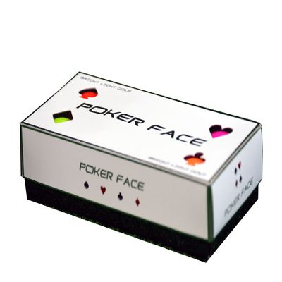 Poker Face Golf Ball - Color Distance 8 Pack (Red, Hot Pink, Orange, Yellow Green) Premium 2 Piece High Performance Ball