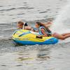 RAVE Sports Fastrax Towable Tube, 1-2 Riders, Unique Shape for Fast Rides, Two Riding Styles, Quick Connect Tow Point, Durable Nylon Cover, Foam-Filled Reinforced Handles, Boat Towables-Tubes view 4