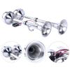 Amarine Made 12v Marine Boat Horn 125db Stainless Steel Dual Trumpet Horn for Ship Truck RV Trailer, Low and High Tone, 18-1/2" view 1