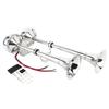 Amarine Made 12v Marine Boat Horn 125db Stainless Steel Dual Trumpet Horn for Ship Truck RV Trailer, Low and High Tone, 18-1/2" view 2