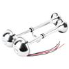 Amarine Made 12v Marine Boat Horn 125db Stainless Steel Dual Trumpet Horn for Ship Truck RV Trailer, Low and High Tone, 18-1/2" view 4