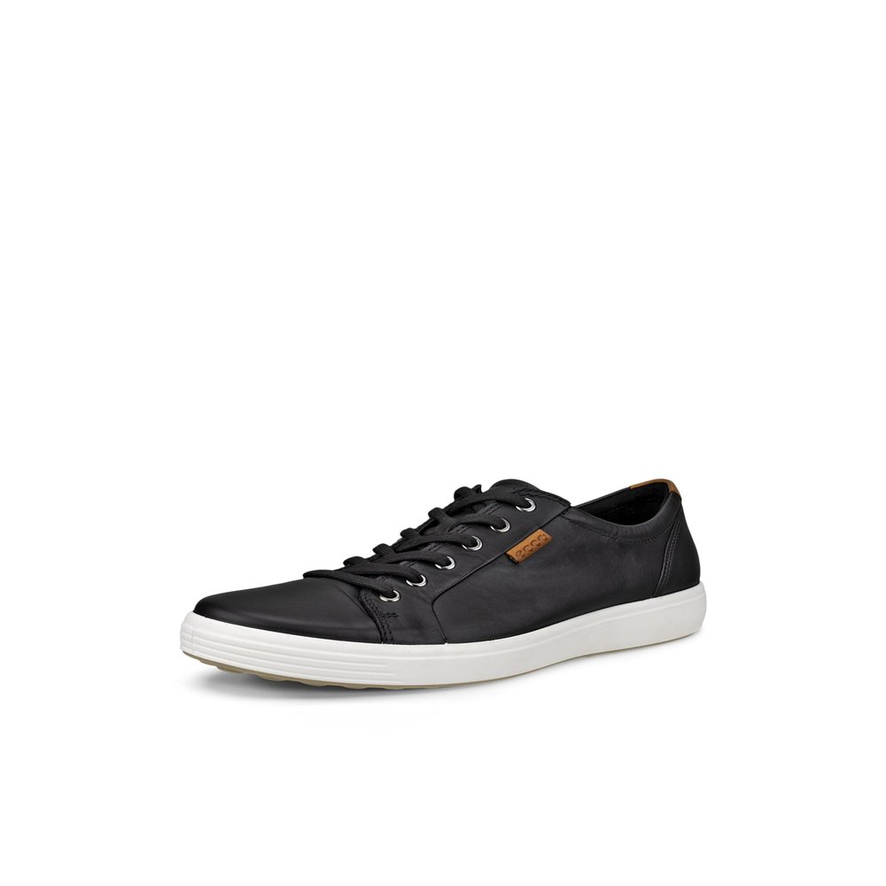 ECCO Men's Soft 7 Tie Fashion Sneaker, Black, 41 EU / 6-6.5 US